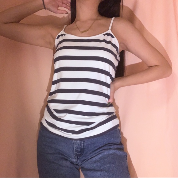 STRIPED BLACK AND WHITE ZARA CAMI - Picture 3 of 5